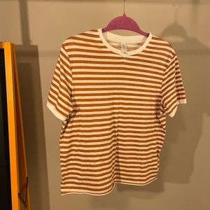Striped Crew Neck Tee Size M